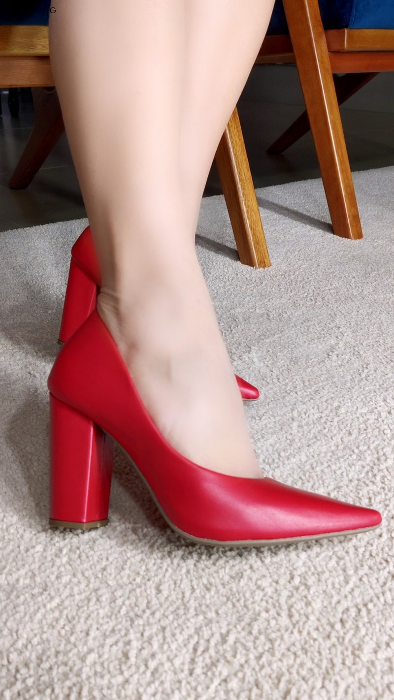 Sapato Scarpin Napa Vermelho
