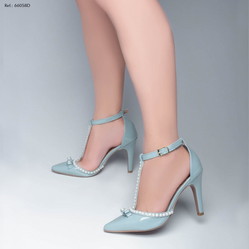 Sapato Scarpin Verniz Azul